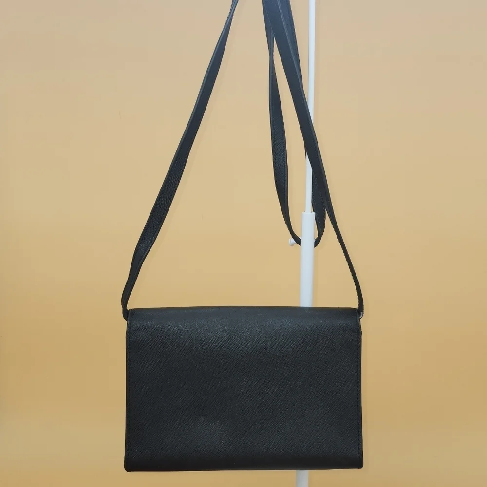 Michael Kors Black Crossbody Bag, Card Slots, ID, Inside Zip Pocket